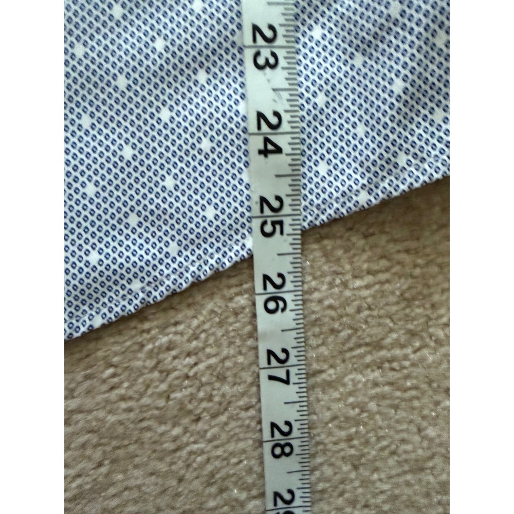 UNTUCKit Fuller Performance Shirt Men M Blue Geometric Relaxed Fit Preppy Travel - Picture 9 of 9